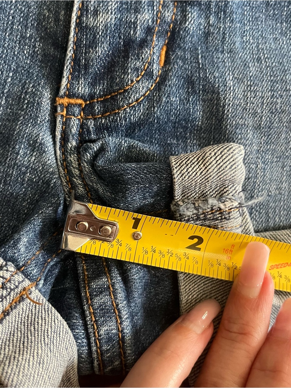 Harley Davidson 6 denim jean shorts women micro booty 2.5” inseam embroidered - Picture 8 of 8